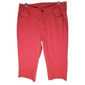 Riders by Lee Women's Size 16M Bright Pink Denim Bermuda Shorts Stretch Modest